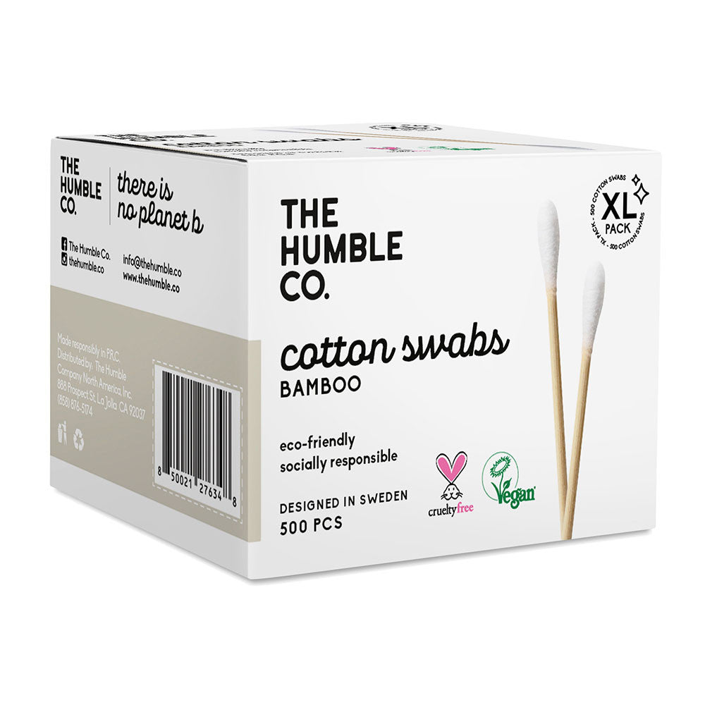 The Humble Co Cotton Swabs Bamboo, 500 Ea